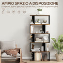 Libreria 5 Ripiani 70x29,5x163 cm in Legno Marrone Rustico-4