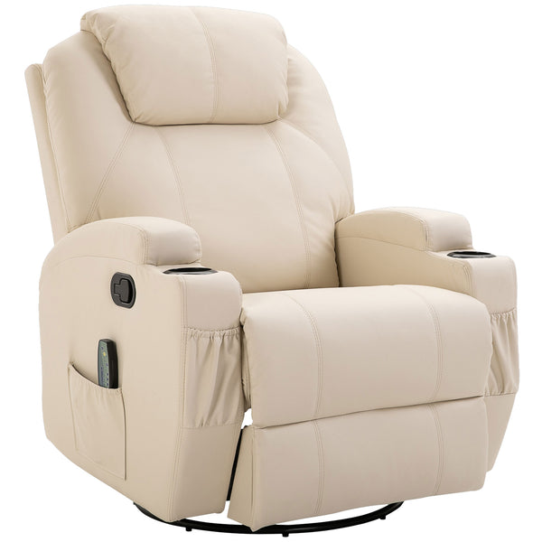 Fauteuil de massage Relax 84x92x109 cm en similicuir crème prezzo