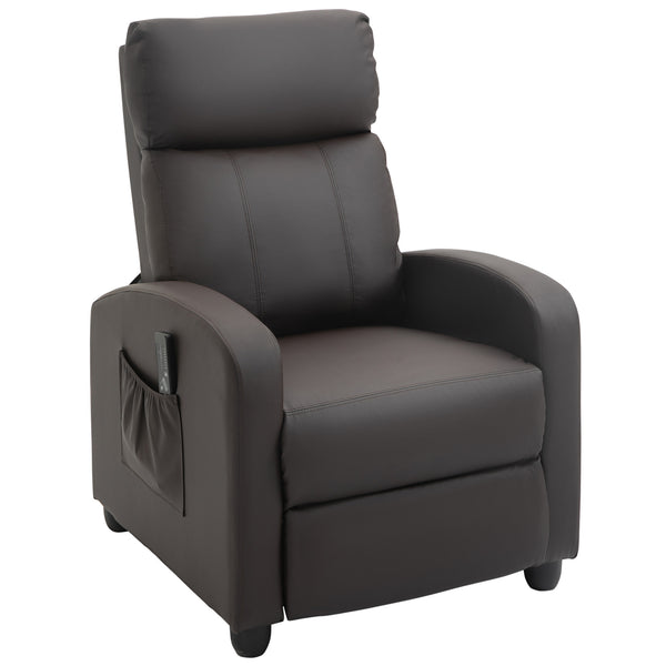 sconto Fauteuil de massage Relax 68x88x98 cm avec télécommande en similicuir marron