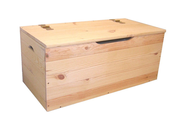 Coffre coffre 73x35x33 cm en bois de pin naturel sconto