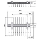 Porta Pantaloni Estraibile per Armadio 11 Grucce in Acciaio Emuca Cromato-6