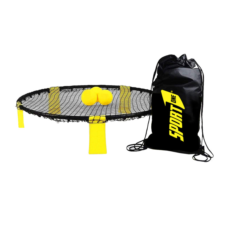 Set Bounching Ball da Esterno con Trampolino Ø90 cm Nero/Giallo-1