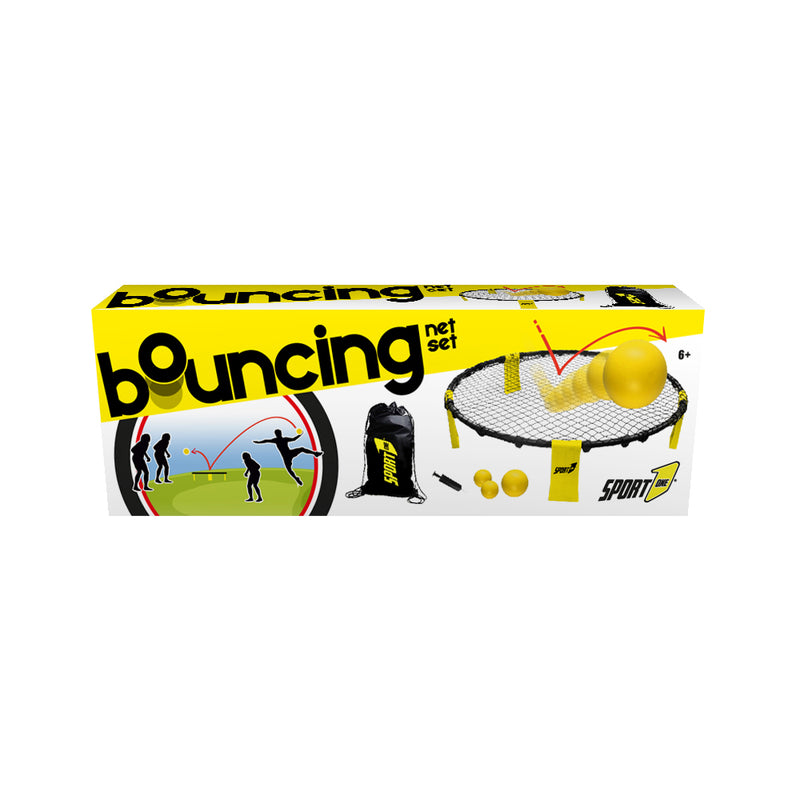 Set Bounching Ball da Esterno con Trampolino Ø90 cm Nero/Giallo-2