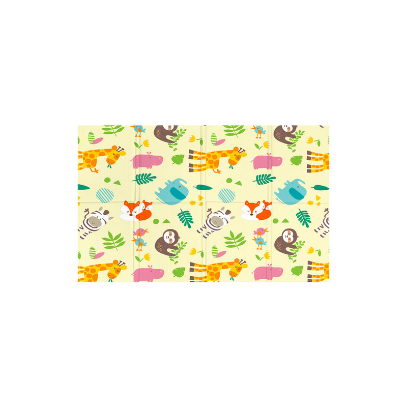 Tappeto Morbido per Bambini 120x90x0,8 cm Pieghevole Foresta Multicolore-2