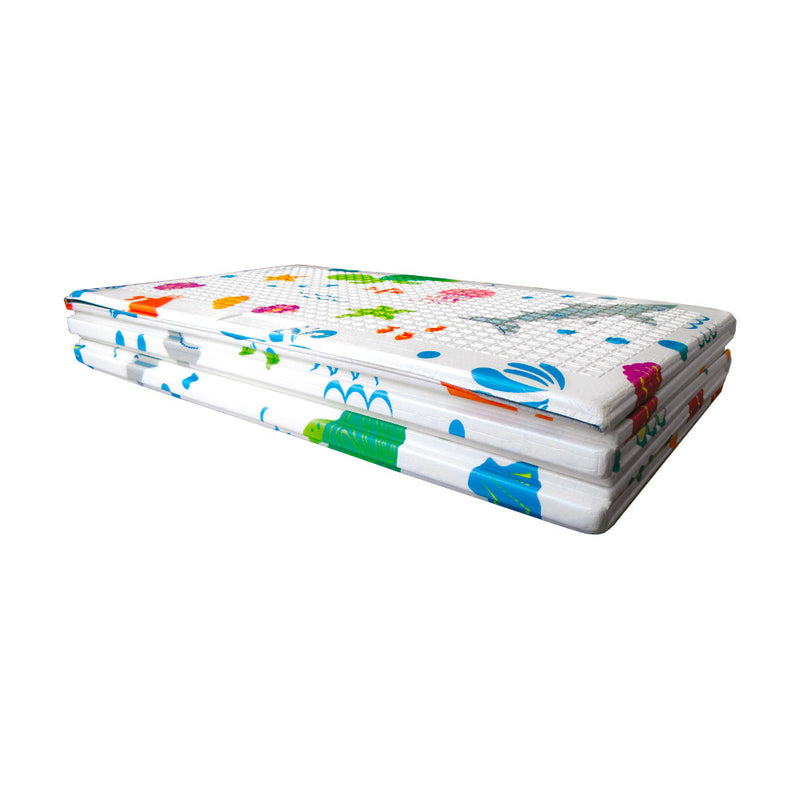 Tappeto Morbido per Bambini 200x150x1 cm Pieghevole Oceano Multicolore-3