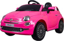 Macchina Elettrica per Bambini 12V Fiat 500 Rosa-1