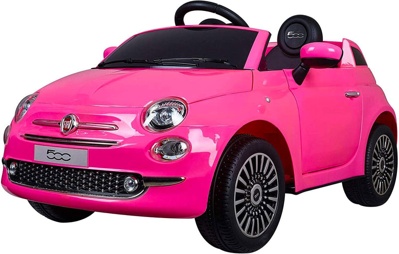 Macchina Elettrica per Bambini 12V Fiat 500 Rosa-1