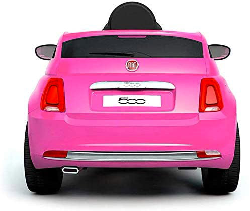 Macchina Elettrica per Bambini 12V Fiat 500 Rosa-3