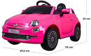 Macchina Elettrica per Bambini 12V Fiat 500 Rosa-5