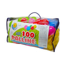 Sacca 100 Palline Ø 6 cm in Plastica Morbida Multicolore-1