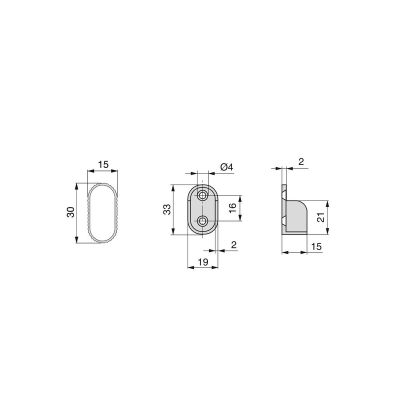 Kit Tubo per Armadio 30 x 15 mm Alluminio L 0,75 m Anodizzato Opaco Alluminio e Zama Emuca-2