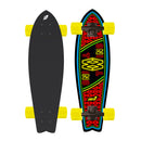 Skateboard con Tavola 70 cm in Legno Coda di Rondine Twins Giallo/Azzurro e Rosso/Giallo-3