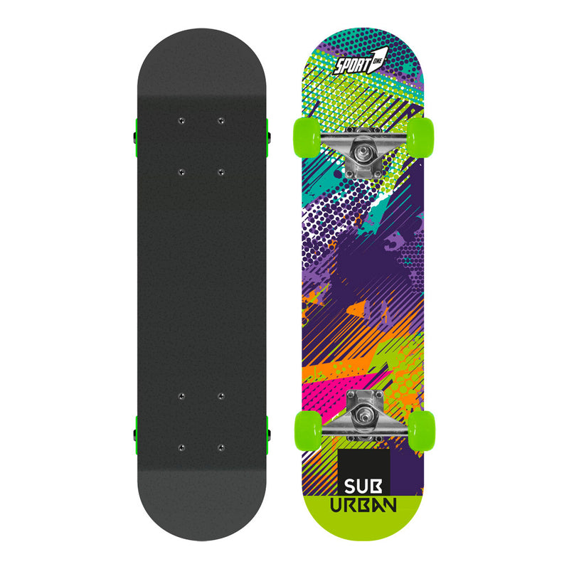 Skateboard con Tavola 80 cm in Legno Concava Sub Urban Multicolore-3