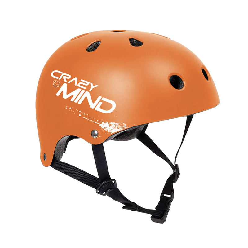 Casco Aerodinamico per Bambini Misura 54-58 cm con Fori di Aerazione Arancio o Nero o Verde-2