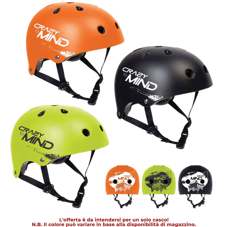 Casco Aerodinamico per Bambini Misura 54-58 cm con Fori di Aerazione Arancio o Nero o Verde-5