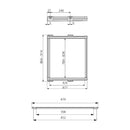 Porta Pantaloni Estraibile per Armadio 90 cm in Alluminio e Acciaio Emuca Moka-3