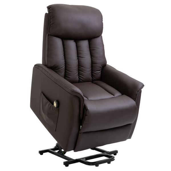 acquista Fauteuil releveur électrique 1 moteur en similicuir marron