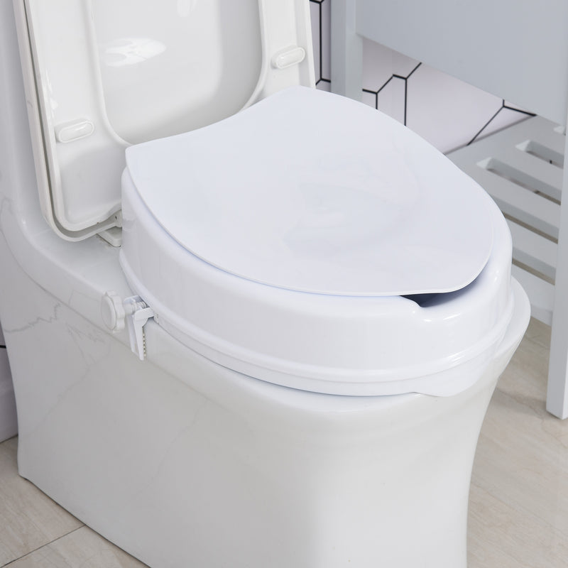 Sedile Rialzo per WC 35x40x16 cm in Polipropilene  Bianco-9