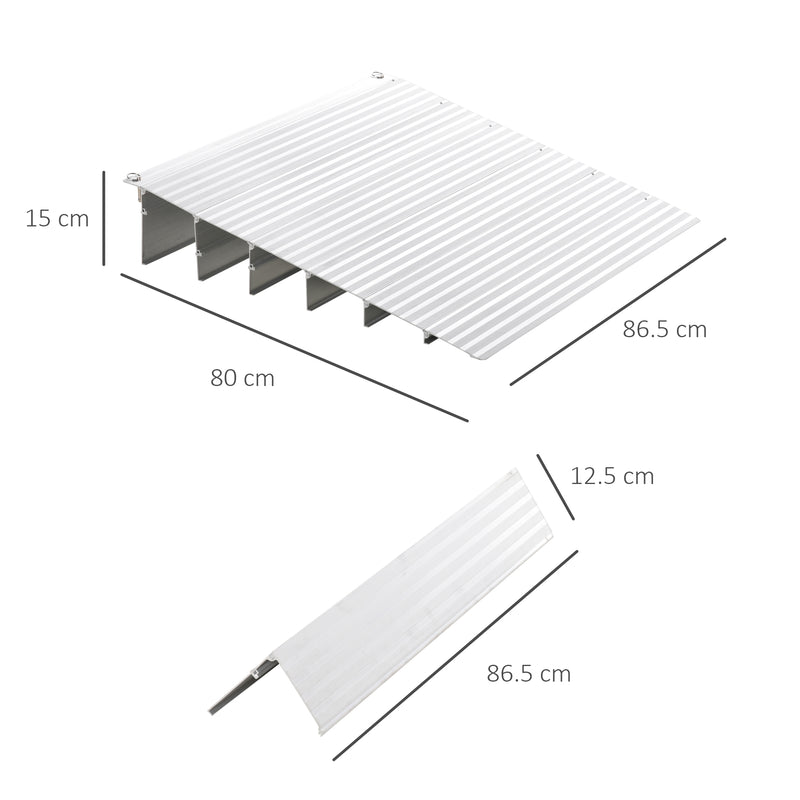 Rampa per Sedia a Rotelle H15 cm Max 318 Kg in Alluminio Antiscivolo-3