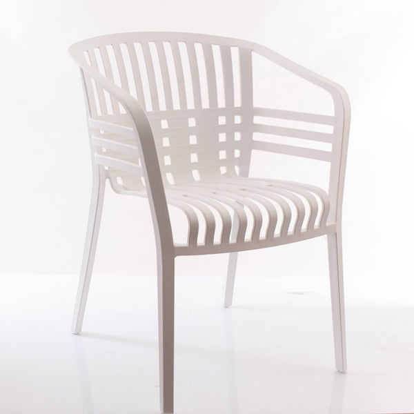 Chaise de jardin 59x58,5xH78 cm en résine blanche sconto