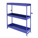 Scaffalatura Lightning 3 Ripiani 116,5x115x34,8 cm per Furgone in Acciaio Inossidabile Blu-3