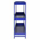 Scaffalatura Lightning 3 Ripiani 116,5x115x34,8 cm per Furgone in Acciaio Inossidabile Blu-4