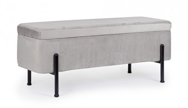 online Banc Lit 2 Places 110x42x42 cm avec Rangement Irina Gris Clair