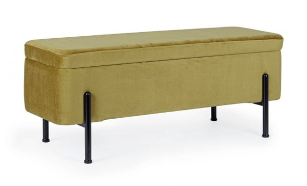 Banc Lit 2 Places 110x42x42 cm avec Rangement Irina Vert Olive online