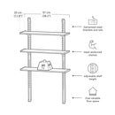 Scaffalatura 3 Ripiani per Casetta da Giardino 97x30 cm Altezza Regolabile Struttura in Metallo Keter Shelving Kit 100-5