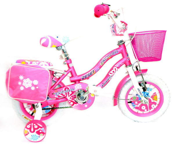 sconto Vélo fille 16" 2 freins avec panier et sacoches latérales roses