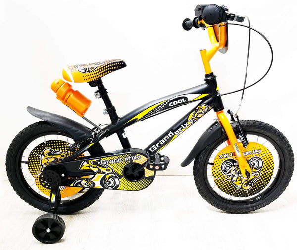 sconto Vélo enfant 12" 2 freins avec bouteille d'eau et bouclier avant noir