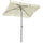 Parasol de jardin 2x1,25 m mât inclinable en aluminium Ø28 mm Crème