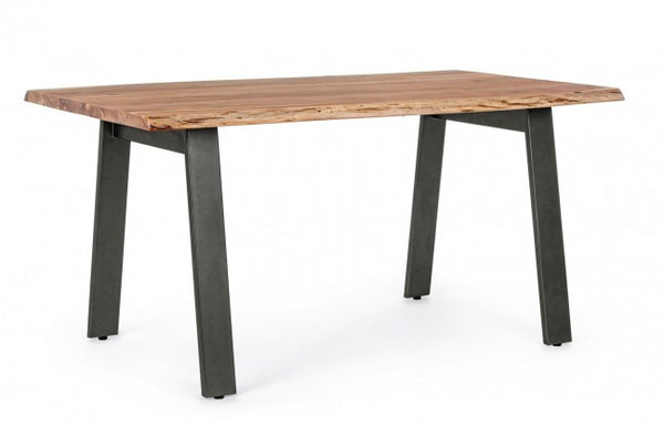 acquista Table de jardin 160x90x76 cm en acier et bois