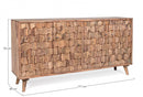 Credenza 4 Ante 177x40x90 cm in Legno Marrone-2