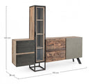 Credenza con Ante e Cassetti 193x38x165 cm in Legno-2