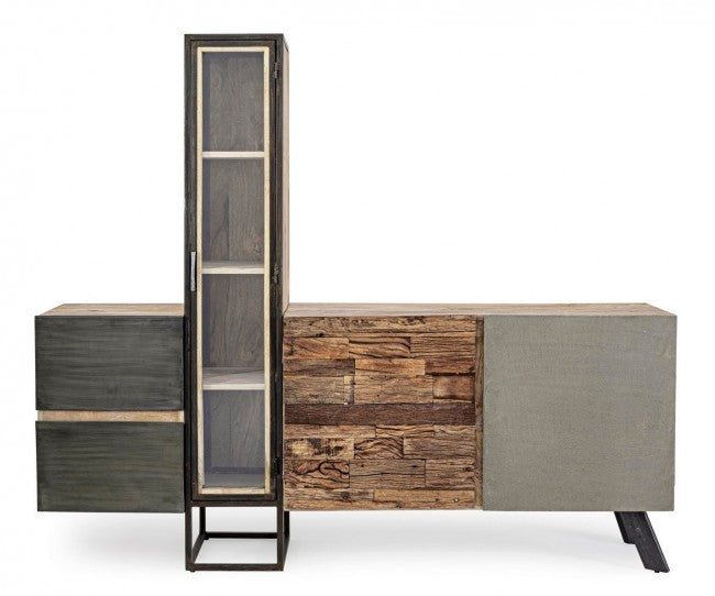 Credenza con Ante e Cassetti 193x38x165 cm in Legno-3