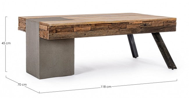 Tavolino Basso 118x70x45 cm in Legno-2