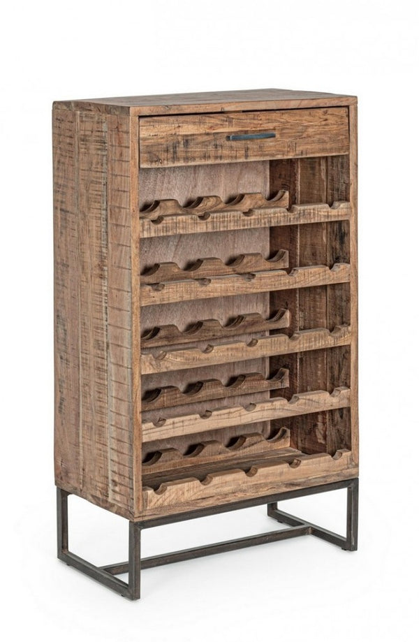 Meuble Cave Porte Bouteilles 1 Tiroir 60x32x107 cm en Bois acquista