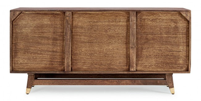 Credenza 2 Ante 11 Cassetti 160x40x75 cm in Legno Multicolore-4