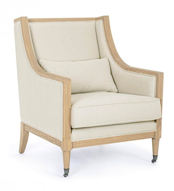 Fauteuil rembourré 75,5x88x98,5 cm en tissu de lin online