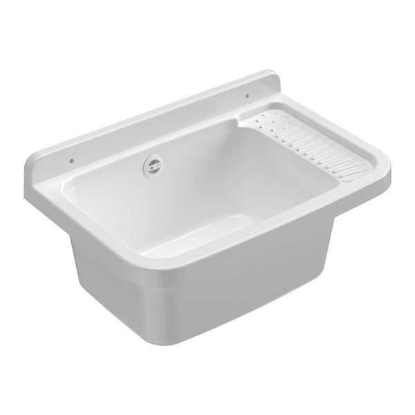 Pilozzo Lavabo Mural 50x35x24 cm en Résine Blanche acquista