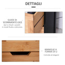 Mobile a Colonna per Bagno 30x30x144,3 cm in Legno MDF e Bambù -5