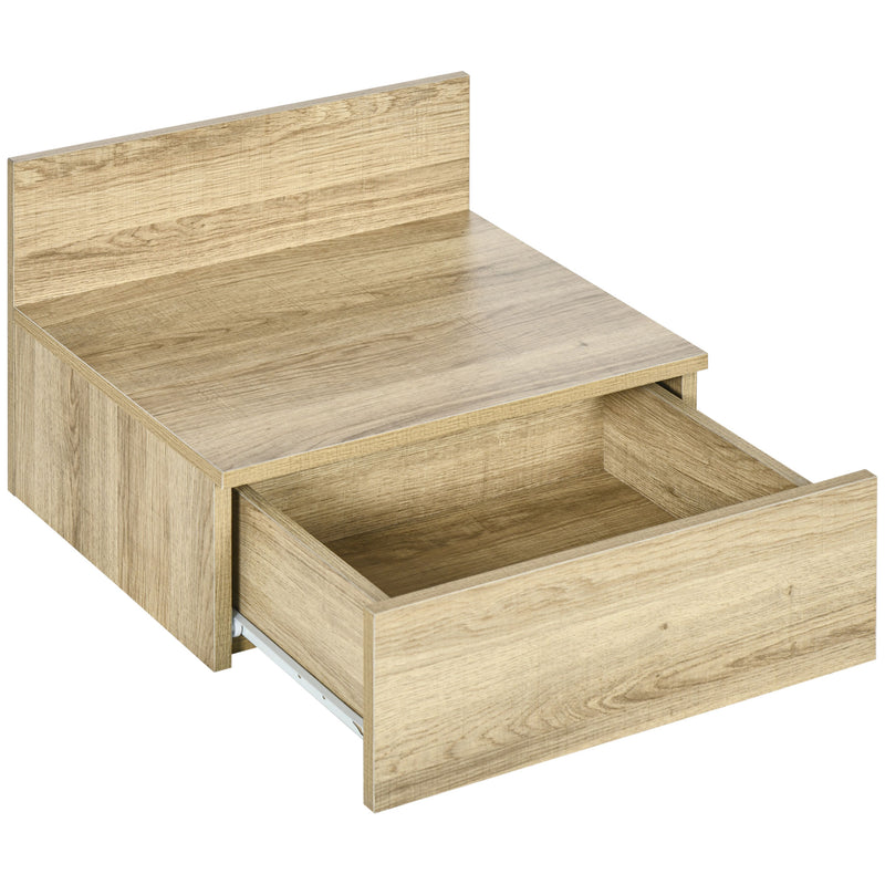 Set 2 Comodini Sospesi 43x36,5x30,5 cm in Truciolato Naturale-7