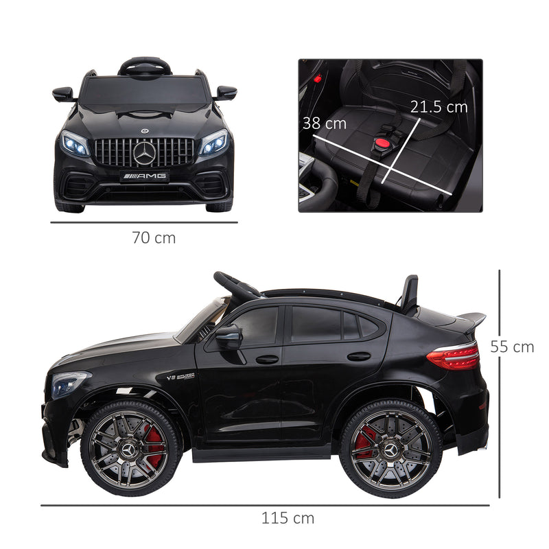 Macchina Elettrica per Bambini 12V con Licenza Mercedes GLA 45 AMG Nera-3