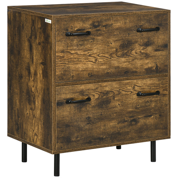 prezzo Commode avec 2 tiroirs 65x40x75 cm en aggloméré marron