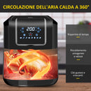 Friggitrice Elettrica ad Aria 1700W 6,5 Litri Nera-6