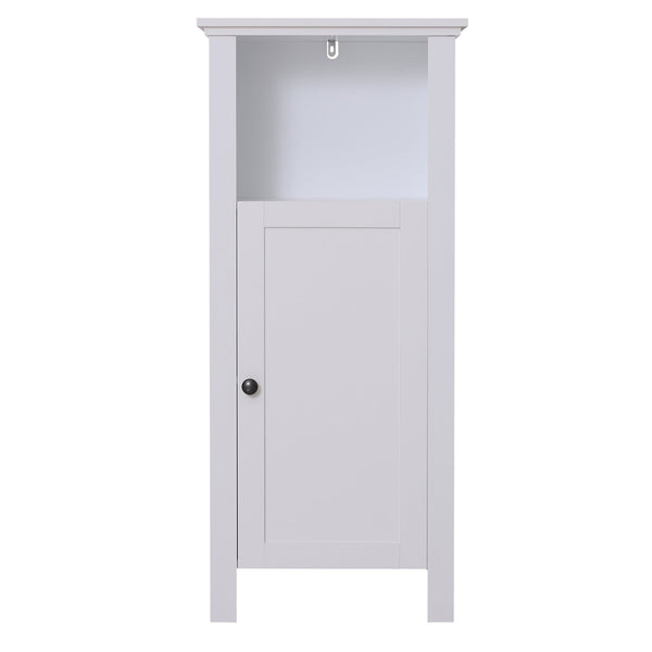 Buffet avec porte et étagère ouverte en bois blanc 40x30x90 cm prezzo