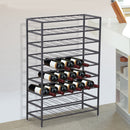 Scaffale Portabottiglie Cantina Vini in Metallo Nero 63x25x91 cm -2