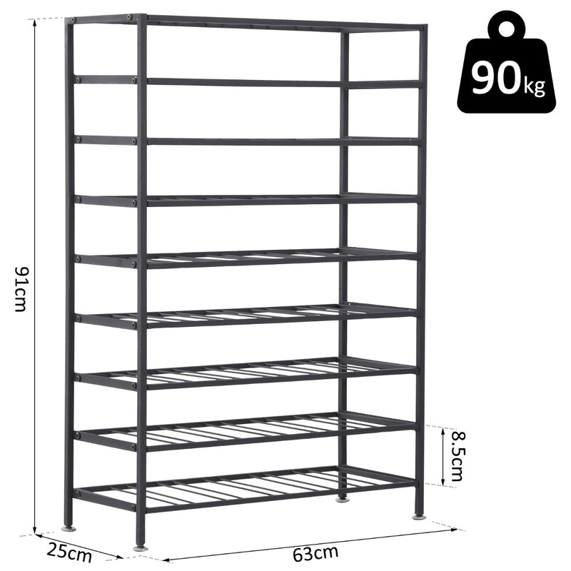 Scaffale Portabottiglie Cantina Vini in Metallo Nero 63x25x91 cm -3