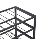 Scaffale Portabottiglie Cantina Vini in Metallo Nero 63x25x91 cm -4